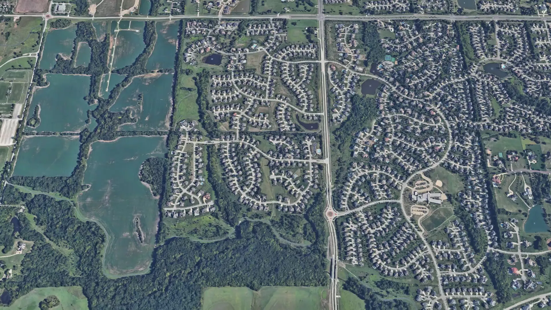 Polo Fields, Overland Park, Kansas: from above