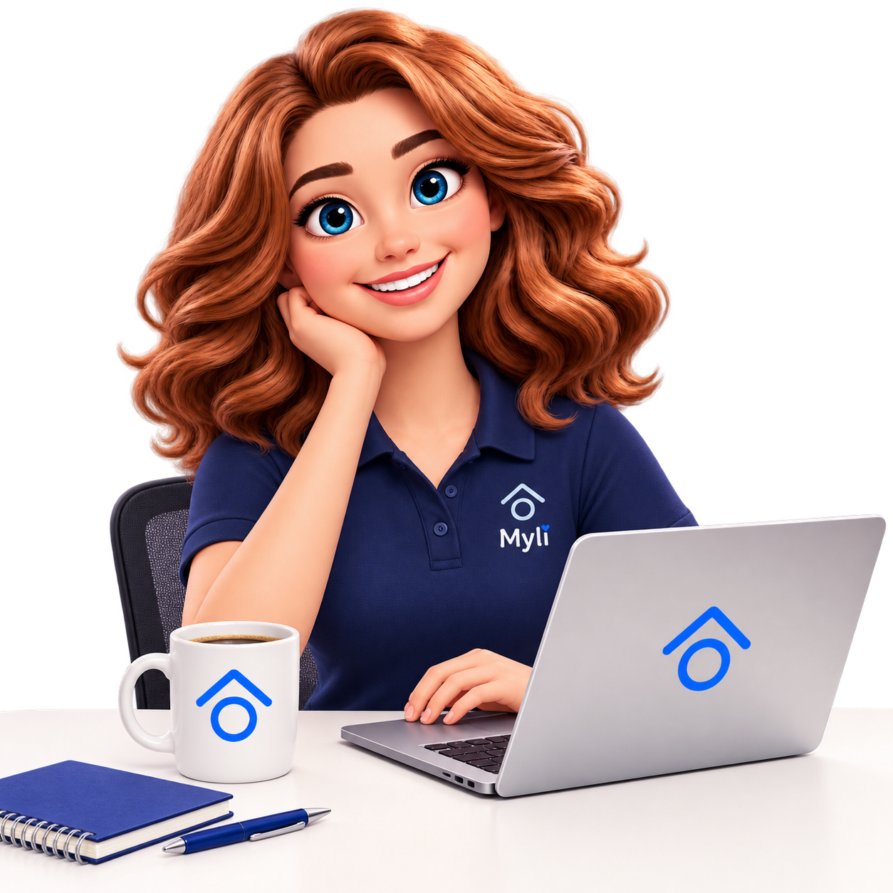 Myli, HouseLoop's home search companion, at her desk